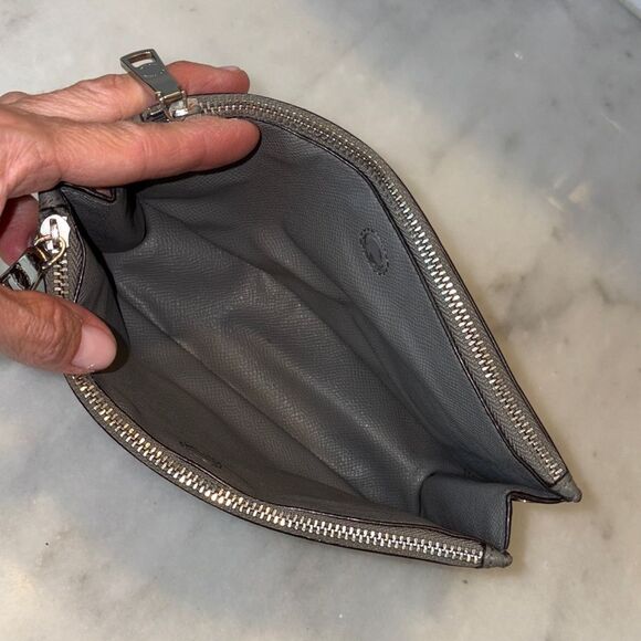 Coach Wristlet Bag Purse Leather Cross Grain Clutch Wallet - Picture 15 of 16